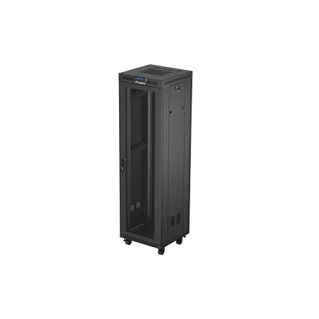 19" VOLNĚ STOJÍCÍ RACKOVÁ SKŘÍŇ 42U/600X600 (FLAT PACK) SE SÍŤOVÝMI DVEŘMI LCD ČERNÁ LANBERG V2
