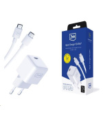 3mk síťová nabíječka Hyper Charger PD 25W + kabel USB-C