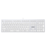 A4tech Klávesnice FX50, kancelářská nízkoprofilová klávesnice, CZ, bílá