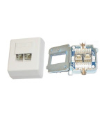 Zásuvka Profi STP 2x RJ45 Cat5E, krone, na omítku