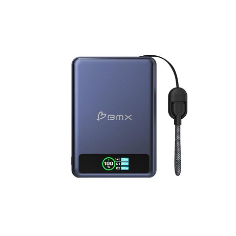 BMX SolidSafe™ 10K Solid-State Magnetic Power Bank, Blue