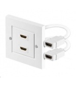 PREMIUMCORD Zásuvka HDMI zásuvka v panelu 2x HDMI A - HDMI A Female/Female