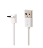 PremiumCord USB C-USB A, zahnutý, bílý, 2m
