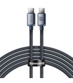 Baseus CAJY000701 Crystal Shine Series Datový Kabel USB-C - USB-C 100W 2m Black