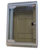 LEXI-Net 10" nástěnný rozvaděč 9U 310x260, skleněné dveře, svařovaný, šedý