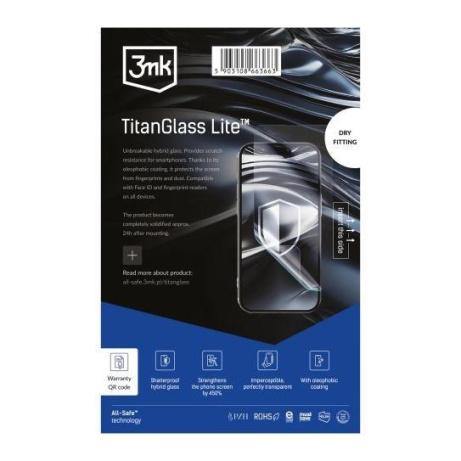 3mk All-Safe - AIO fólie TitanGlass Lite Dry Fitting Phone, 5 ks