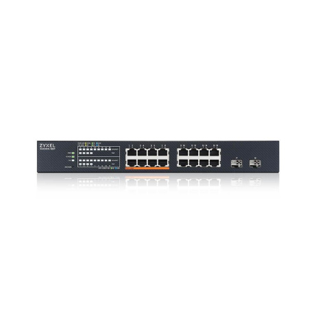 Zyxel XMG1915-18EP, 16-port 2.5GbE, 2 SFP+, 8 x PoE++ 180W Smart Switch, hybird mode, standalone or NebulaFlex Cloud