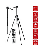 BAZAR - Braun stativ LW 168S (62-168cm, 1500 g, 3-směrná hlava, max.5kg, monopod) - POŠKOZENÝ OBAL