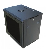 Datacom 19" rozvaděč 12U/450 mm (sklo) černý