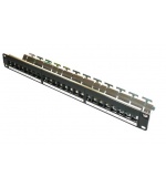 19" modulární stíněný patch panel XtendLan 24port, černý