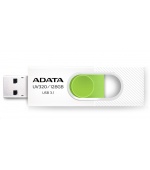 ADATA Flash Disk 128GB UV320, USB 3.1 Dash Drive, bílá/zelená