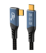 PremiumCord USB4™ Version2.0 80Gbps 16K@60Hz 240W Thunderbolt 3 a 4 kabel zahnutý 1m