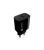 Universální nabíječka Natec RIBERA 18W, 1X USB-A,černá