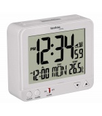 TechnoLine WT 195W - digitální budík bílý s teploměrem