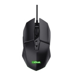 TRUST GXT 109 FELOX/Herní/Optická/Pro praváky/6 400 DPI/Drátová USB/Černá