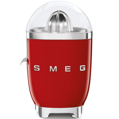 Smeg CJF11RDEU citrusový odšťavňovač, 70 W, manuální tlak, univerzální kužel z nerezové oceli, červený