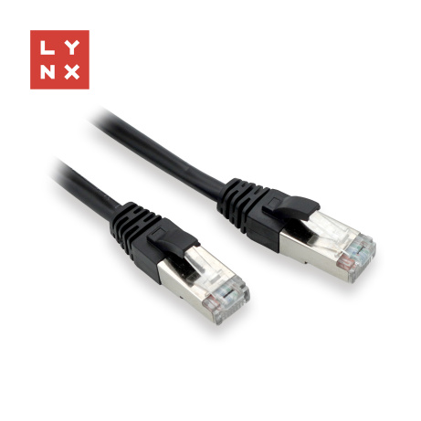 LYNX FTP patch kabel Cat5e PVC, CCA, 7m, černý