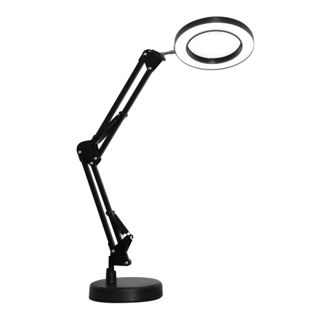 Platinet PDLD11 stolní LED lampa Magnify 10W stmívatelná s lupou, černá