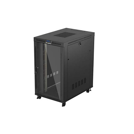 19" VOLNĚ STOJÍCÍ RACKOVÁ SKŘÍŇ 27U/800X1200 (FLAT PACK) S PROSKLENÝMI DVEŘMI LCD ČERNÁ LANBERG