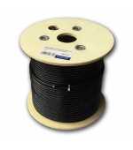 DATACOM S/FTP drát CAT7 PE,Fca 100m, plášť černý OUTDOOR