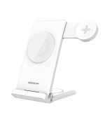 Nillkin PowerTrio 3v1 Bezdrátová Nabíječka MagSafe pro Samsung Watch White
