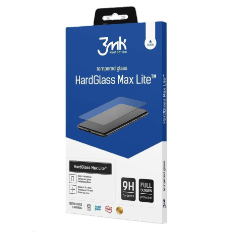 3mk tvrzené sklo HardGlass Max Lite Black pro Redmi Note 14 PRO/14 PRO+ 5G