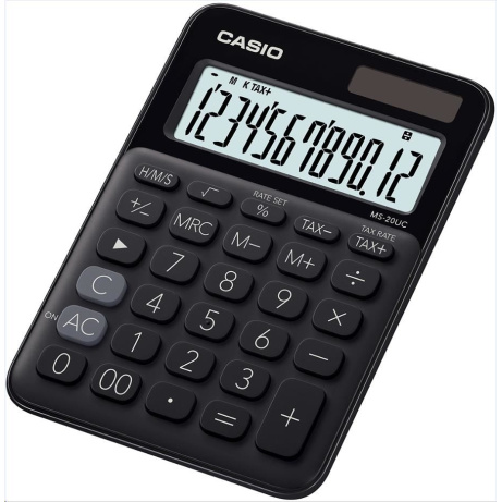 CASIO kalkulačka MS 20UC BK, Stolní kalkulátor