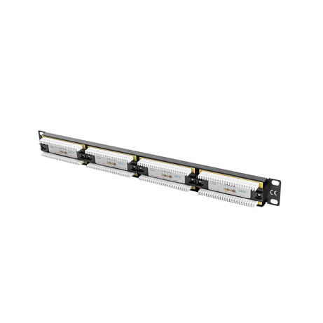 LANBERG PATCH PANEL 24 PORTŮ 1U 19" CAT.6 UTP ČERNÝ