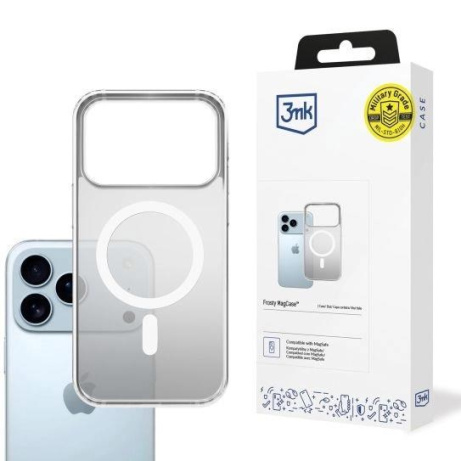 3mk ochranný kryt Frosty MagCase White pro Apple iPhone 17 Pro