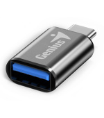 GENIUS ACC-C2A redukce z USB-C na USB-A, kovově šedá