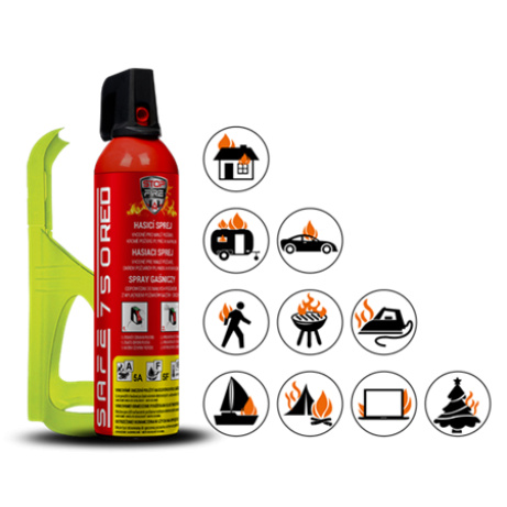 Safe SET Hasicí sprej 750 RED + držák 75F
