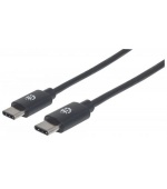 MANHATTAN kabel Hi-Speed USB-C, Type-C Male to Type-C Male, 3m, černý