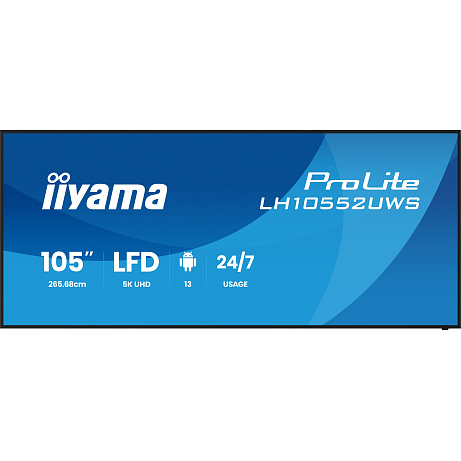105" iiyama LH10552UWS-B1AG: IPS,5K,USB-C,24/7