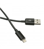 Kabel C-TECH USB 2.0 Lightning (IP5 a vyšší) nabíjecí a synchronizační kabel, 2m, černý