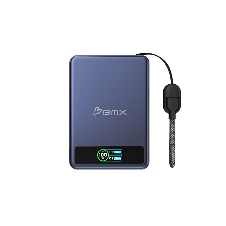 BMX SolidSafe™ 5K Solid-State Magnetic Power Bank, Blue