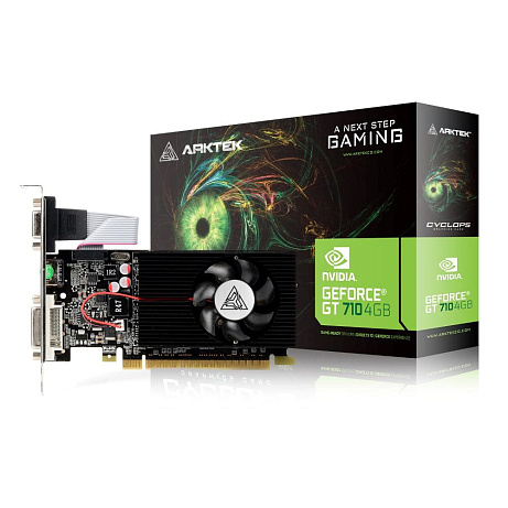 ARKTEK VGA NVIDIA GeForce GT 710 4GB, GT 710, 4GB DDR3, 1xHDMI, 1xDVI, 1xVGA