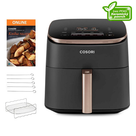 Cosori TurboBlaze Pro horkovzdušná fritéza 6.2l, keramika - černá