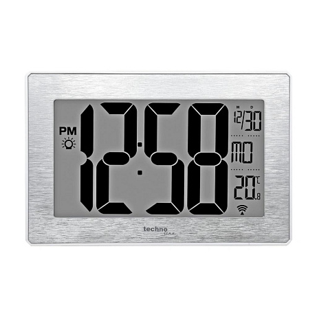 BAZAR - Hodiny TechnoLine WS 8019, stříbrné - Po opravě (Náhradní krabice)