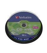 VERBATIM CD-RW(10-Pack)Spindle/8x-12x/High Speed/DLP/700MB