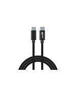 WG - Datový kabel Type-C na Type-C, 20 cm, 3 A, černá