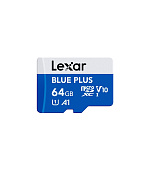 Lexar 64GB Blue Plus microSDHC s adp C10 A1