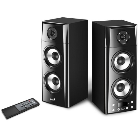 BAZAR - GENIUS reproduktory SP-HF2800 BT/ 2.0/ 60W/ Dřevěné/ Bluetooth/ USB/ dálkové ovládání - Poškozený obal (Komplet)