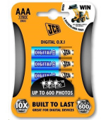 JCB OXI DIGITAL alkalická baterie LR03, blistr 4 ks