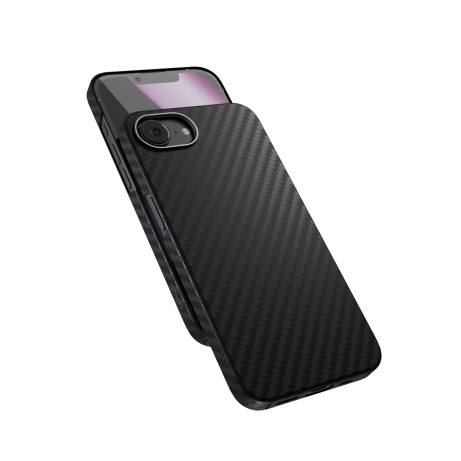 Epico Mag+ Carbon Case for iPhone 16e/17e černá