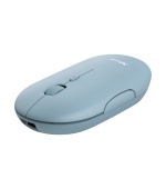 TRUST PUCK/Cestovní/Optická/1 600 DPI/USB+BT/Modrá