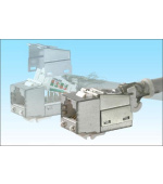 Keystone LEXI-Net Cat6A, STP, samozářezový, stříbrný s vyvazovacím očkem