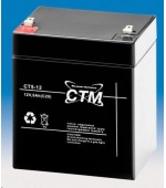 Baterie - CTM CT 12-5 (12V/5Ah - Faston 187), životnost 5let