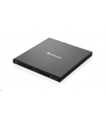 VERBATIM externí mechanika Slimline Blu-ray Rewriter USB 3.0 Zdarma BR Disc 25GB (CD DVD BD Mdisc) +NERO