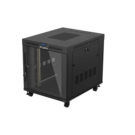 19" VOLNĚ STOJÍCÍ RACKOVÁ SKŘÍŇ 15U/800X1000 (FLAT PACK) S PROSKLENÝMI DVEŘMI LCD ČERNÁ LANBERG V2