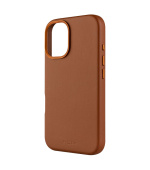FIXED MagLeather kožený kryt iPhone 16, hnědý